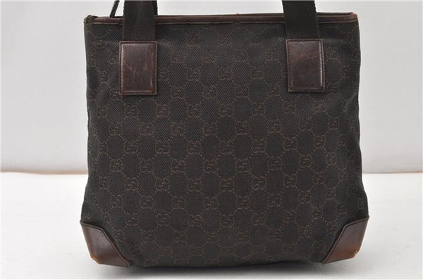 Authentic GUCCI Shoulder Hand Bag Purse GG Canvas Leather 28893 Brown K4779