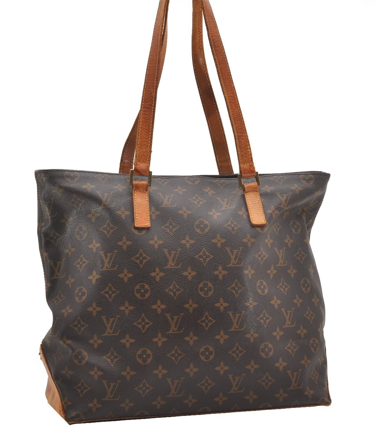 Authentic Louis Vuitton Monogram Cabas Mezzo Shoulder Tote Bag M51151 LV K4781