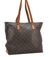 Authentic Louis Vuitton Monogram Cabas Mezzo Shoulder Tote Bag M51151 LV K4781