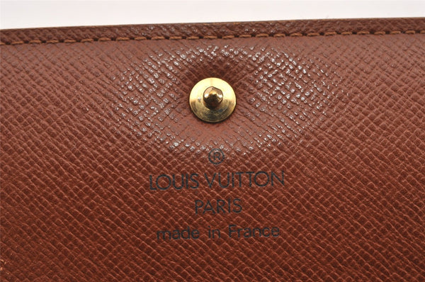 Authentic Louis Vuitton Monogram Porte Tresor Etui Papier Wallet M61202 LV K4782