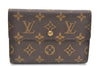 Authentic Louis Vuitton Monogram Porte Tresor Etui Papier Wallet M61202 LV K4782