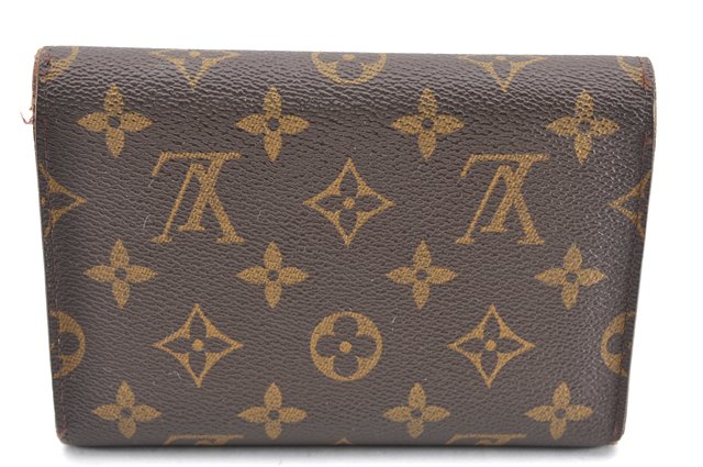 Authentic Louis Vuitton Monogram Porte Tresor Etui Papier Wallet M61202 LV K4782