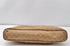 Authentic GUCCI Shoulder Hand Tote Bag GG Canvas Leather 113016 Beige K4784