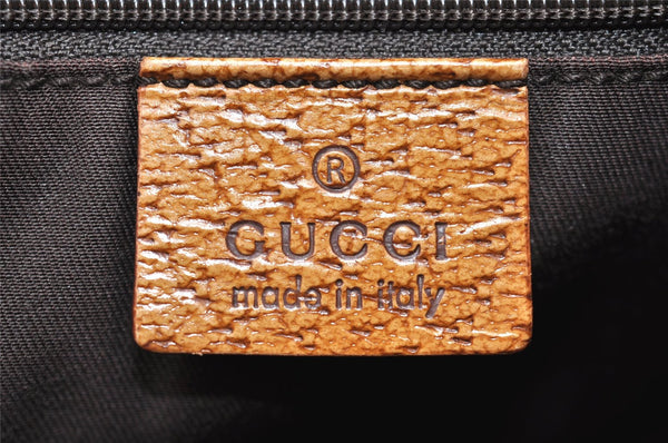 Authentic GUCCI Shoulder Hand Tote Bag GG Canvas Leather 113016 Beige K4784