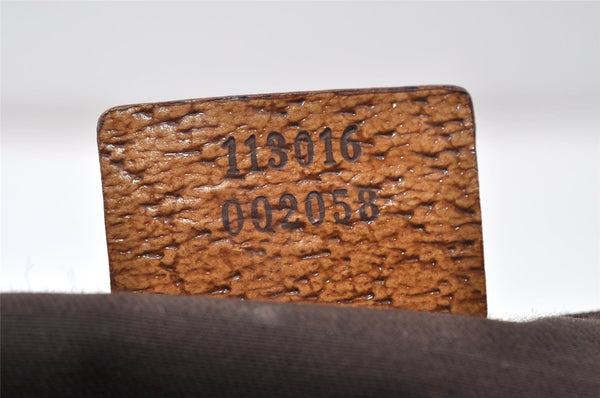 Authentic GUCCI Shoulder Hand Tote Bag GG Canvas Leather 113016 Beige K4784