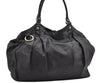 Authentic GUCCI Sukey Vintage Shoulder Tote Bag Leather 211943 Black K4787