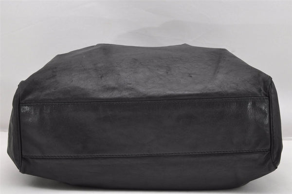 Authentic GUCCI Sukey Vintage Shoulder Tote Bag Leather 211943 Black K4787