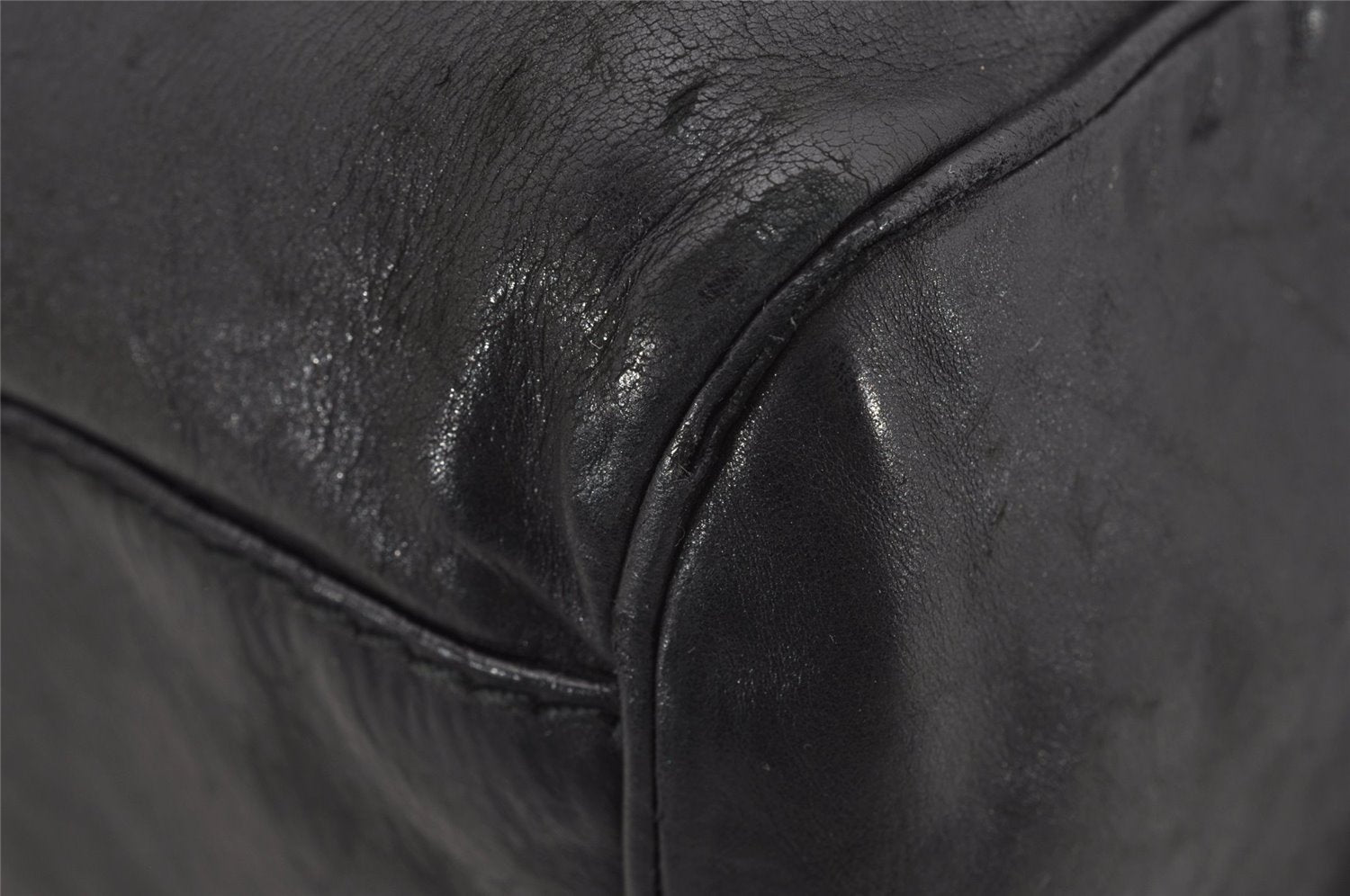 Authentic GUCCI Sukey Vintage Shoulder Tote Bag Leather 211943 Black K4787