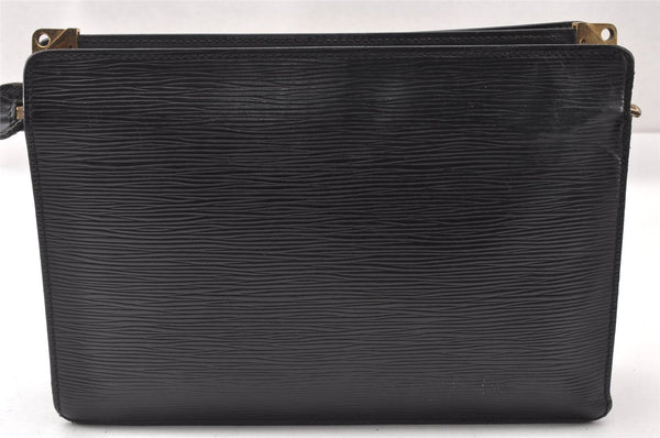Authentic Louis Vuitton Epi Enghien 2Way Shoulder Clutch Bag M52112 Black K4789