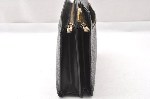 Authentic Louis Vuitton Epi Enghien 2Way Shoulder Clutch Bag M52112 Black K4789