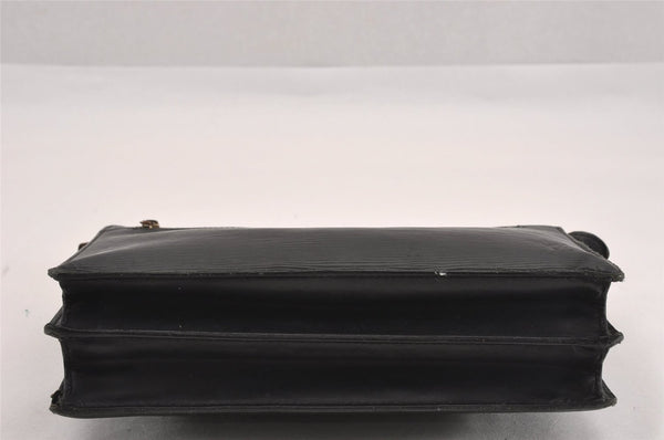 Authentic Louis Vuitton Epi Enghien 2Way Shoulder Clutch Bag M52112 Black K4789