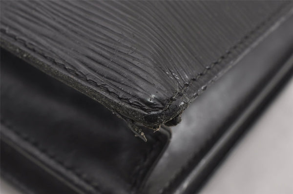 Authentic Louis Vuitton Epi Enghien 2Way Shoulder Clutch Bag M52112 Black K4789