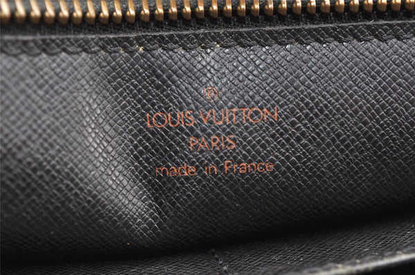 Authentic Louis Vuitton Epi Enghien 2Way Shoulder Clutch Bag M52112 Black K4789