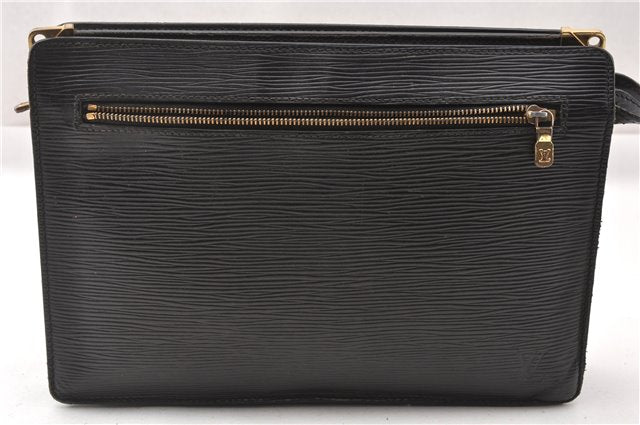Authentic Louis Vuitton Epi Enghien 2Way Shoulder Clutch Bag M52112 Black K4789