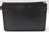 Authentic Louis Vuitton Epi Enghien 2Way Shoulder Clutch Bag M52112 Black K4789