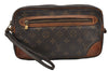 Authentic Louis Vuitton Monogram Marly Dragonne GM M51825 Clutch Hand Bag K4791