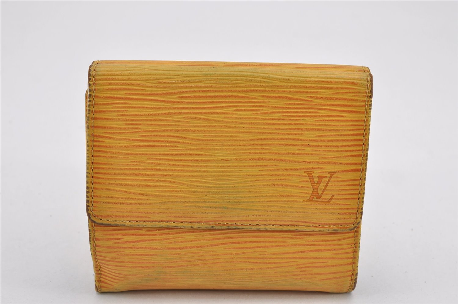 Authentic Louis Vuitton Epi Trifold Wallet Key Case Yellow 3Set LV Junk K4792