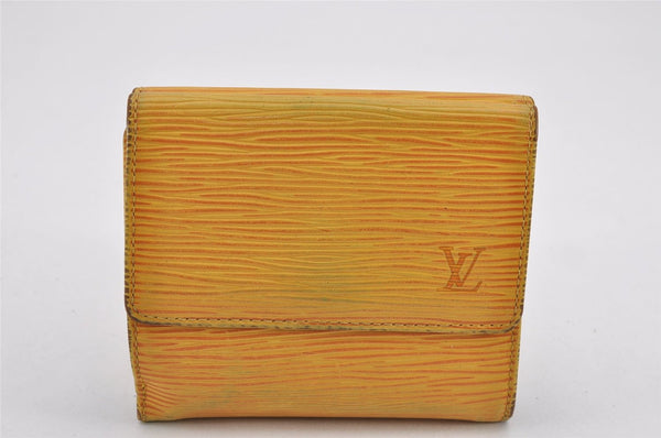 Authentic Louis Vuitton Epi Trifold Wallet Key Case Yellow 3Set LV Junk K4792