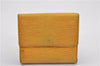 Authentic Louis Vuitton Epi Trifold Wallet Key Case Yellow 3Set LV Junk K4792