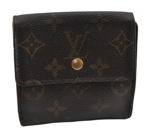Authentic Louis Vuitton Monogram M61652 Porte Monnaie Billet Carte Credit K4793