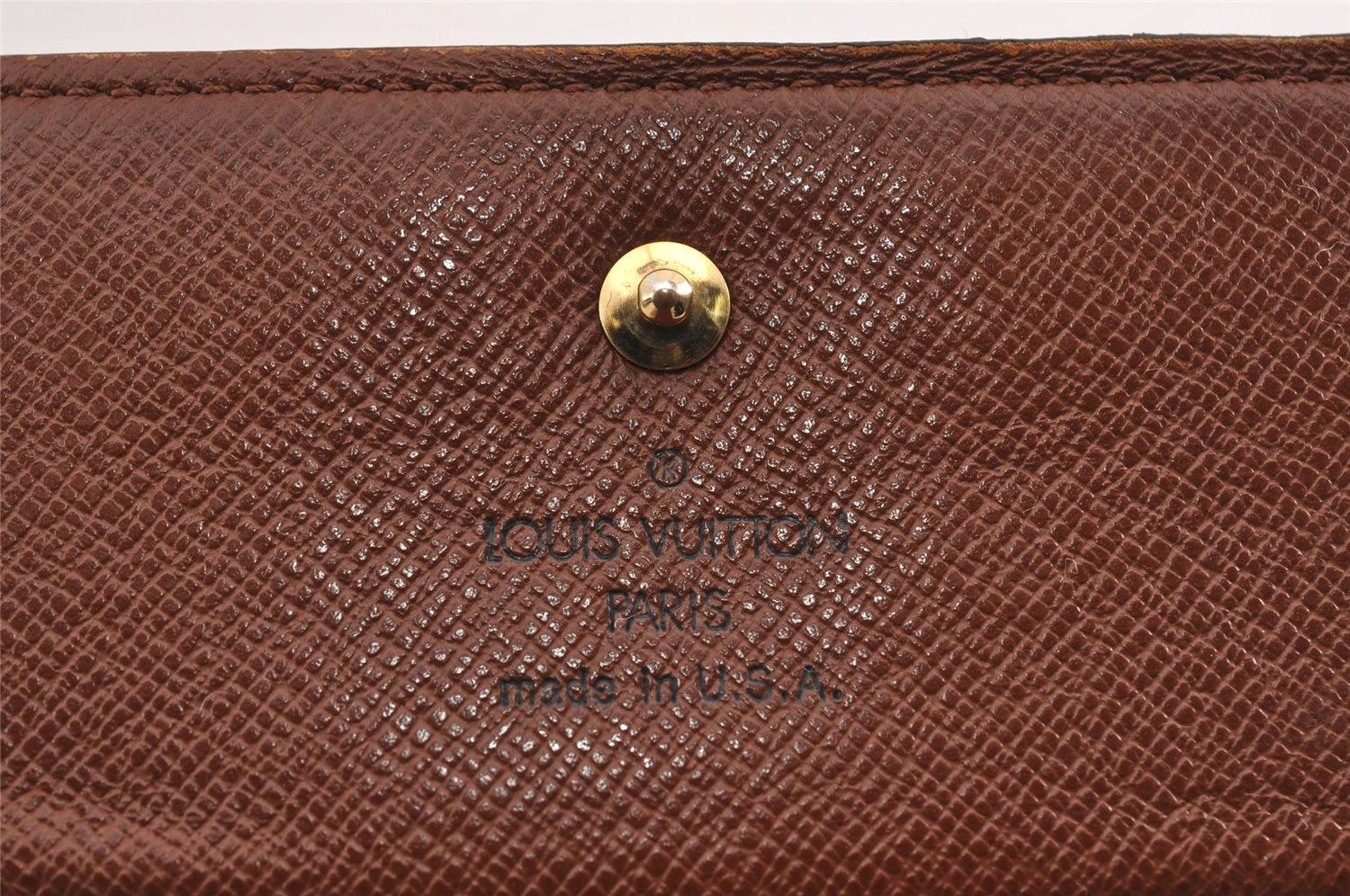 Authentic Louis Vuitton Monogram M61652 Porte Monnaie Billet Carte Credit K4793