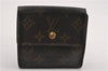 Authentic Louis Vuitton Monogram M61652 Porte Monnaie Billet Carte Credit K4793