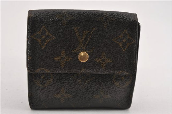 Authentic Louis Vuitton Monogram M61652 Porte Monnaie Billet Carte Credit K4793