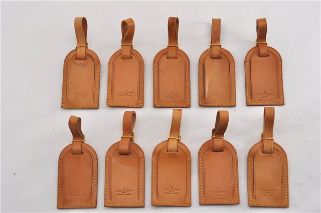 Authentic Louis Vuitton Name tag Beige 10Set LV K4794