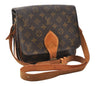 Authentic Louis Vuitton Monogram Cartouchiere MM M51253 Shoulder Cross Bag K4798