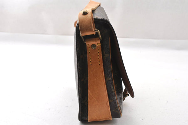 Authentic Louis Vuitton Monogram Cartouchiere MM M51253 Shoulder Cross Bag K4798