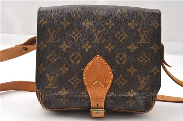Authentic Louis Vuitton Monogram Cartouchiere MM M51253 Shoulder Cross Bag K4798