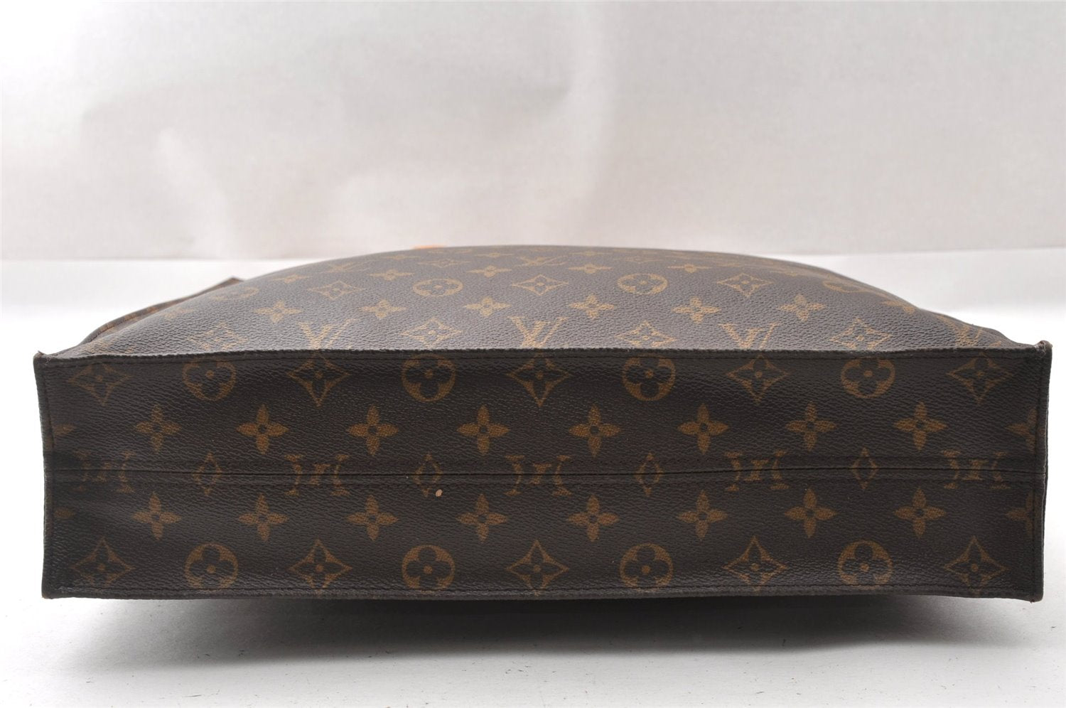 Authentic Louis Vuitton Monogram Sac Plat Hand Tote Bag M51140 LV Junk K4800