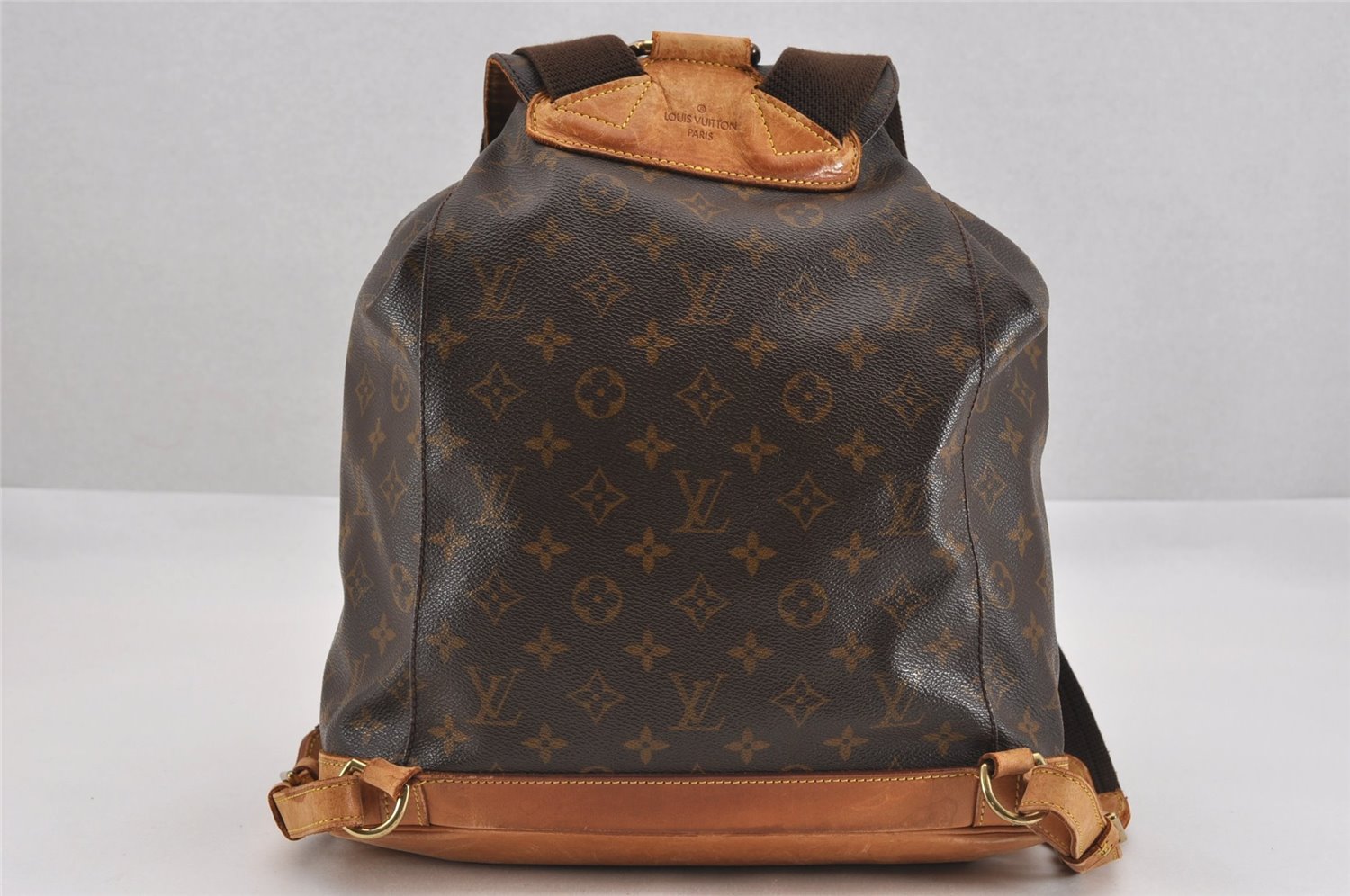 Authentic Louis Vuitton Monogram Montsouris GM Backpack M51135 LV K4801