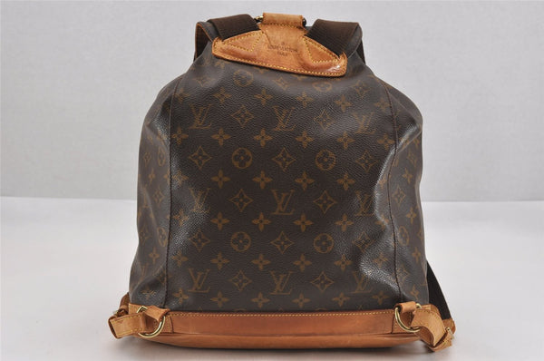 Authentic Louis Vuitton Monogram Montsouris GM Backpack M51135 LV K4801