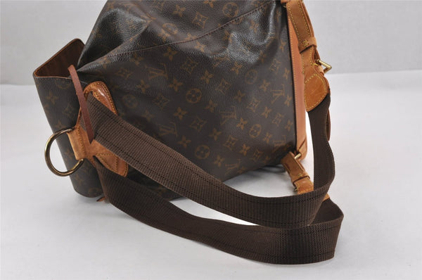 Authentic Louis Vuitton Monogram Montsouris GM Backpack M51135 LV K4801