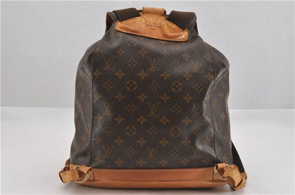 Authentic Louis Vuitton Monogram Montsouris GM Backpack M51135 LV K4801