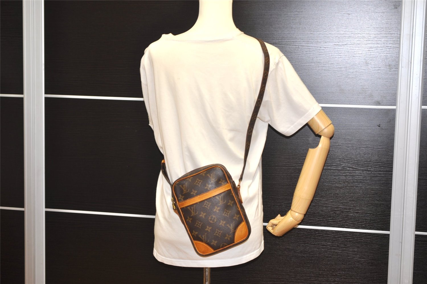 Authentic Louis Vuitton Monogram Danube Shoulder Cross Body Bag M45266 LV K4802