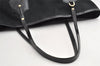 Authentic GUCCI Shoulder Tote Bag GG Canvas Enamel 211976 Black K4811