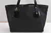 Authentic GUCCI Shoulder Tote Bag GG Canvas Enamel 211976 Black K4811