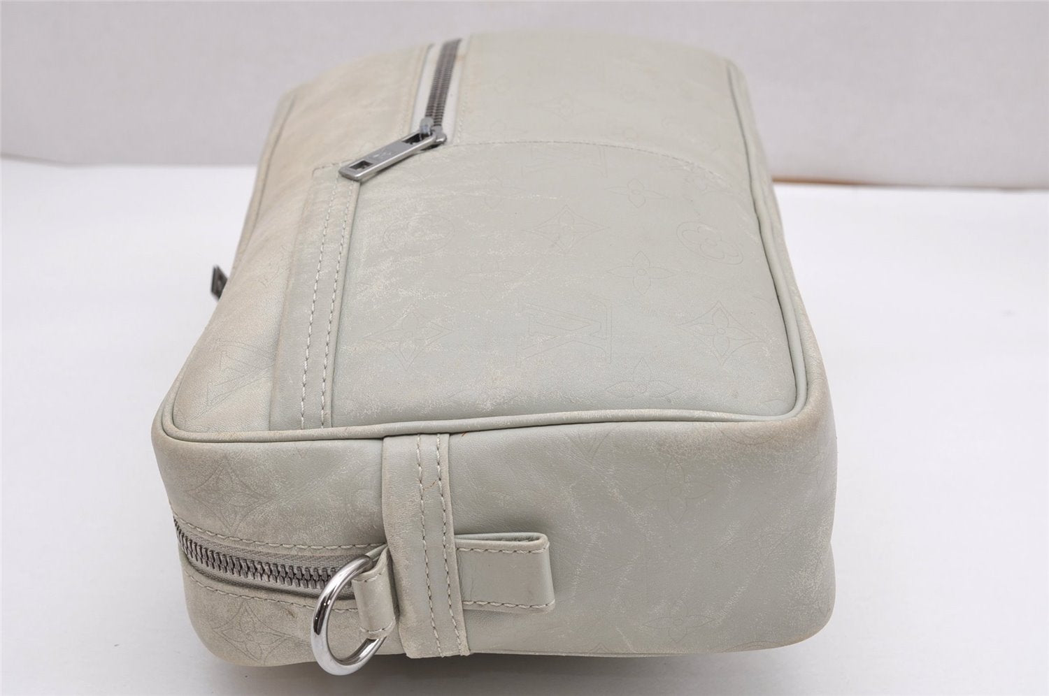 Authentic Louis Vuitton Monogram Defile Irvington Shoulder Bag M92356 Gray K4812