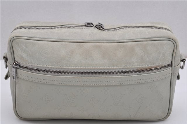 Authentic Louis Vuitton Monogram Defile Irvington Shoulder Bag M92356 Gray K4812