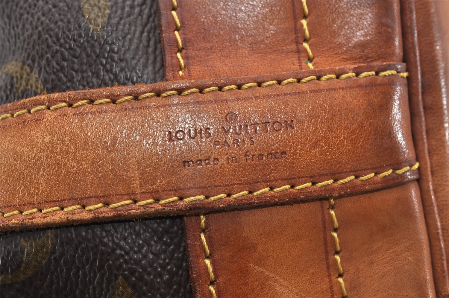 Authentic Louis Vuitton Monogram Noe Shoulder Drawstring Bag M42224 LV K4813