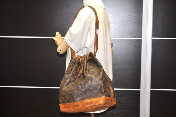 Authentic Louis Vuitton Monogram Noe Shoulder Drawstring Bag M42224 LV K4813