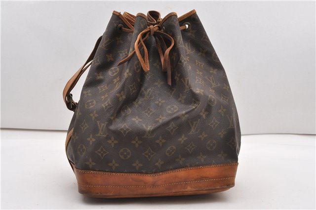 Authentic Louis Vuitton Monogram Noe Shoulder Drawstring Bag M42224 LV K4813