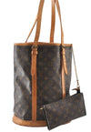 Authentic Louis Vuitton Monogram Bucket GM Shoulder Bag Old Model LV Junk K4814