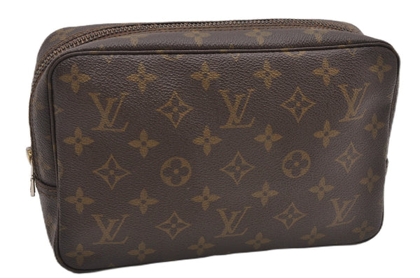 Auth Louis Vuitton Monogram Trousse Toilette 23 Clutch Hand Bag M47524 LV K4815