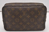 Auth Louis Vuitton Monogram Trousse Toilette 23 Clutch Hand Bag M47524 LV K4815