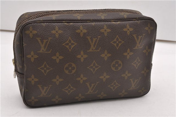 Auth Louis Vuitton Monogram Trousse Toilette 23 Clutch Hand Bag M47524 LV K4815