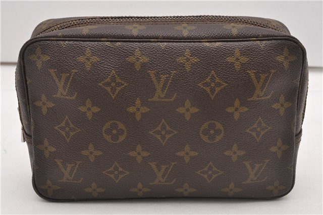 Auth Louis Vuitton Monogram Trousse Toilette 23 Clutch Hand Bag M47524 LV K4815