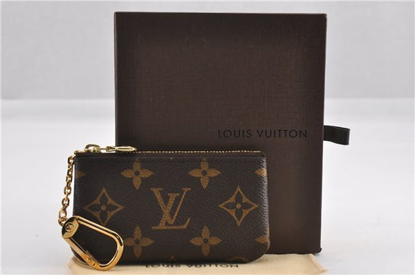 Authentic Louis Vuitton Monogram Pochette Cles Coin Purse Case M62650 Box K4817